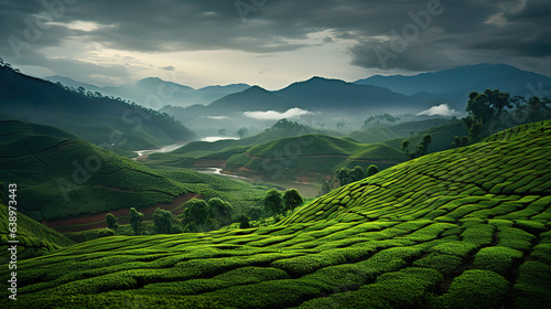 Landscape tea plantation in Malaysia 