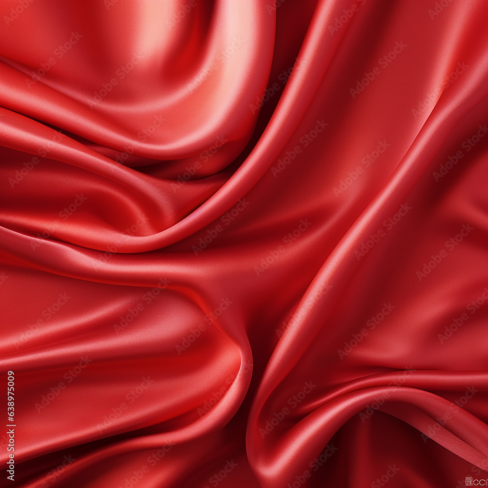 Fototapeta premium red silk satin. Curtain. Luxury background