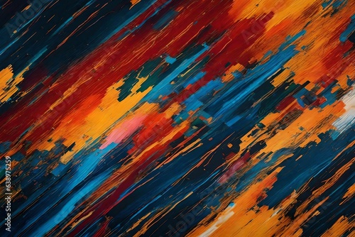 Artistic Abstract Painting with Bold Brushstrokes