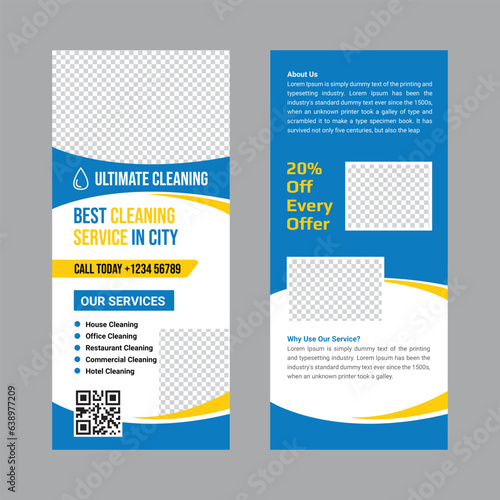 Cleaning, Pest Control Rack Card or Dl Flyer with Print Ready Editable Source File