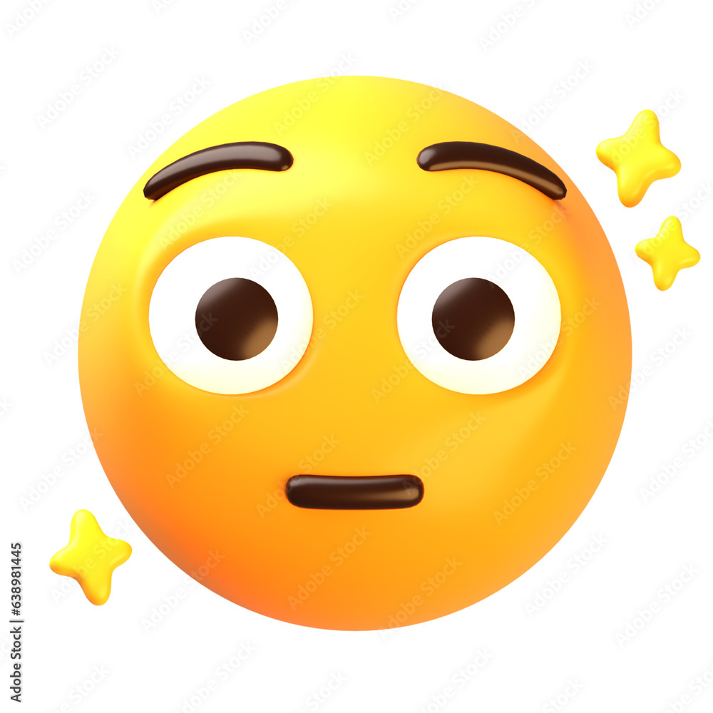 Fototapeta premium Awkward Face 3D Emoji Illustrations Pack