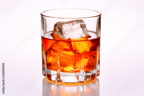Negroni cocktail on a white isolated background