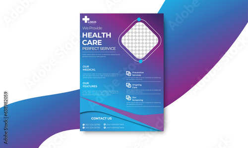 Medical Flyer Modern Medical Healthcare Flyer Poster Layout photo