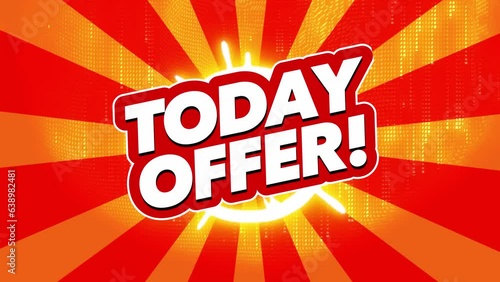 Wallpaper Mural TODAY OFFER! letter Digital campaign display ad footage video clip. 4k Torontodigital.ca