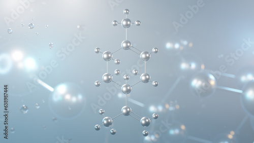 Fototapeta Naklejka Na Ścianę i Meble -  limonene molecular structure, 3d model molecule, aliphatic hydrocarbon, structural chemical formula view from a microscope