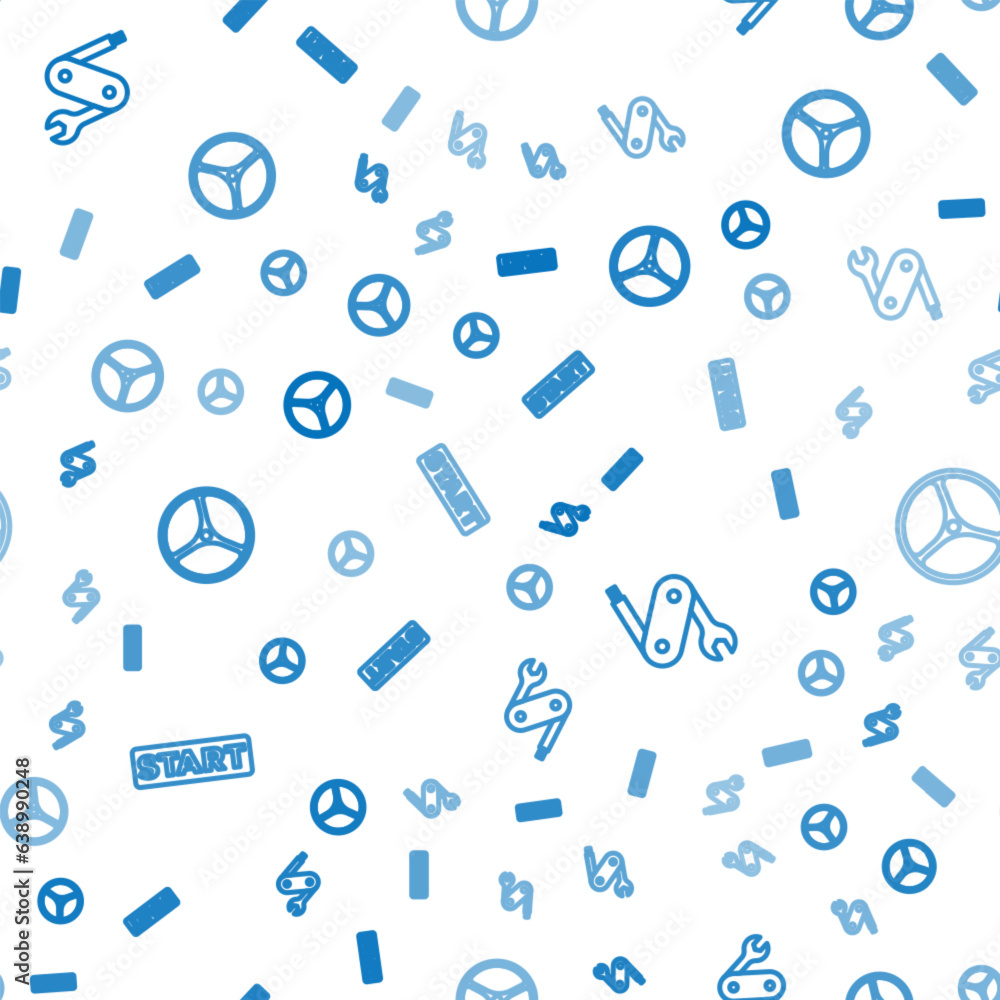 Set line Ribbon in finishing line, Swiss army knife and Bicycle wheel on seamless pattern. Vector Set line Ribbon in finishing line, Swiss army knife and Bicycle wheel on seamless pattern. Vector