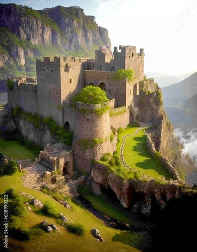 castle in the mountain