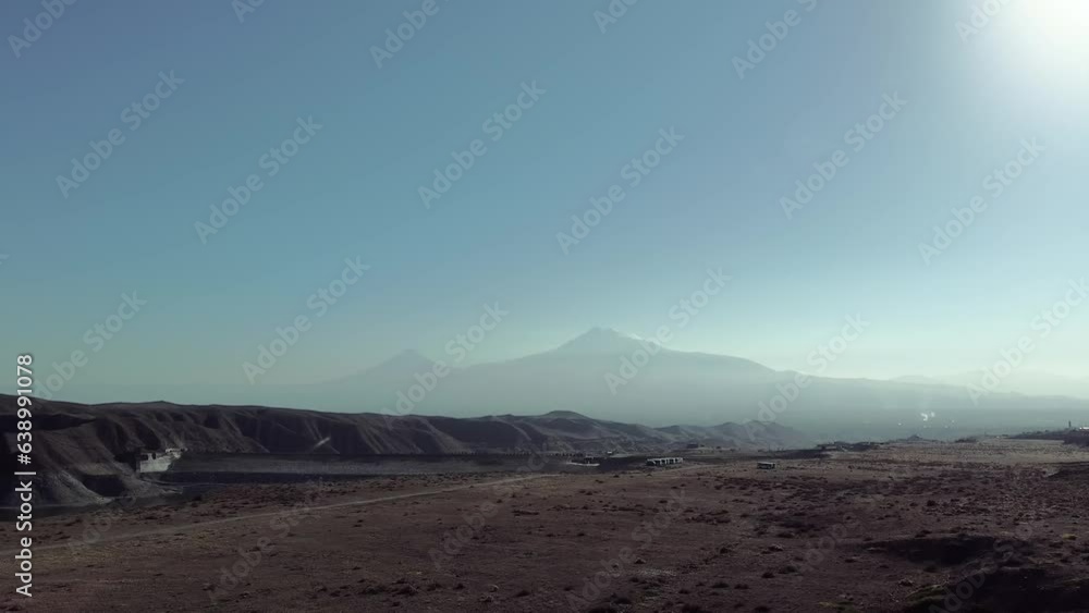 Ararat Mount Armenia Drone Landscape Aerial View Ararat Mount Armenia Drone Landscape Aerial View