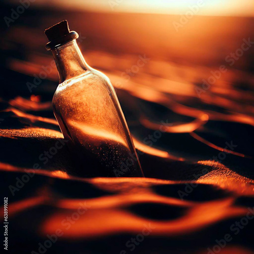 Bottle in the sand