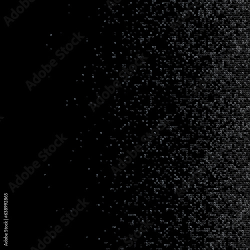 Appealing matrix background in blue colors. Grid of random Tibetan symbols. Beautiful square vector illustration.