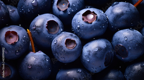 close-up photo of blueberries photo