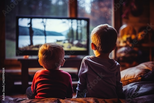 Deux bébés dénoncent les écrans trop jeunes en regardant la télévision 