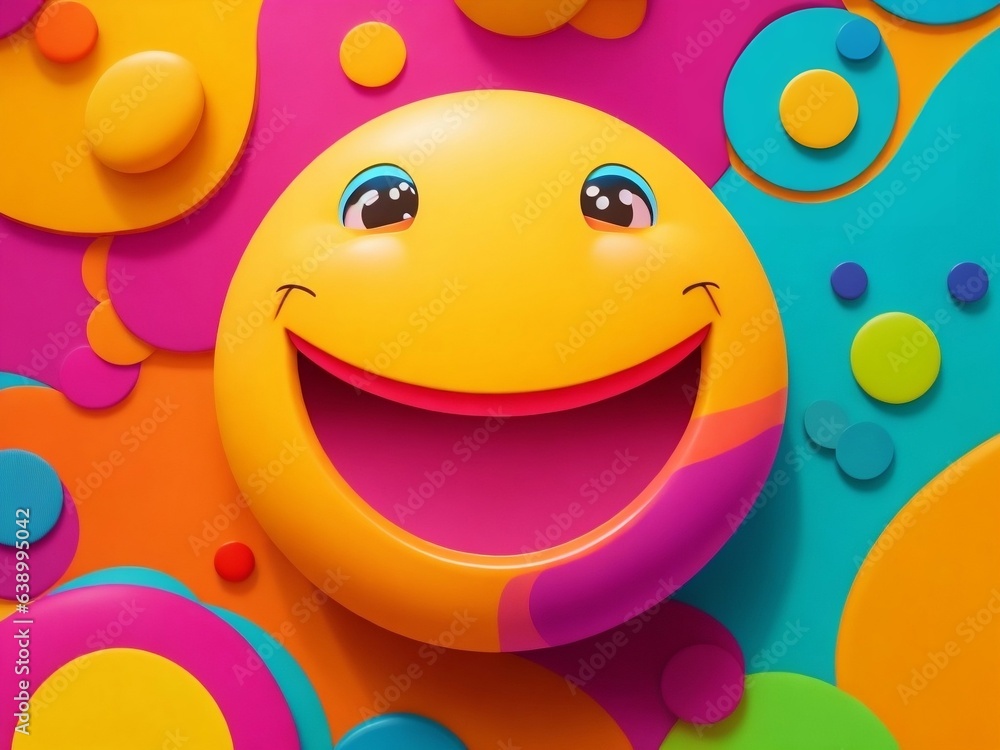 Fototapeta premium World smile day, lovely background, big smile