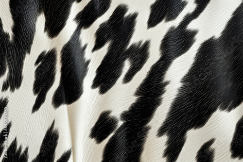 Real black and white cowhide skin texture 