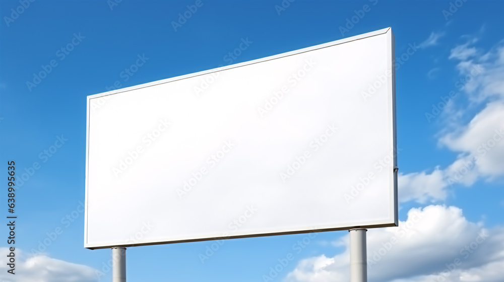 Template of Outdoor billboard on blue sky background. Mock up for custom design. Template of Outdoor billboard on blue sky background. Mock up for custom design.