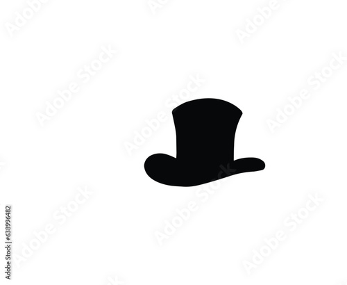 Retro hat icon. Simple style magic event poster background symbol. Hat brand logo design element. Retro hat t-shirt printing. Vector for sticker.