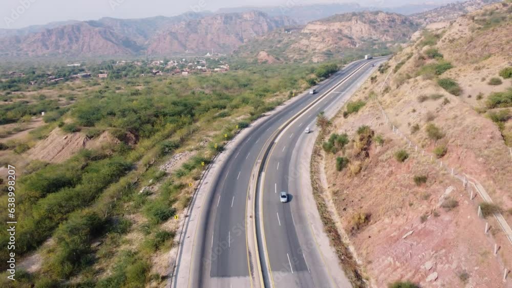 A Panoramic View Of High Speed Lahore To Islamabad Motorway in Pakistan A Panoramic View Of High Speed Lahore To Islamabad Motorway in Pakistan
