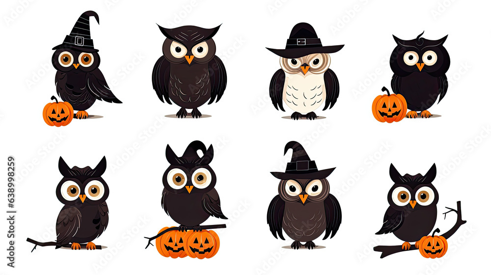set of halloween monsters set of halloween monsters