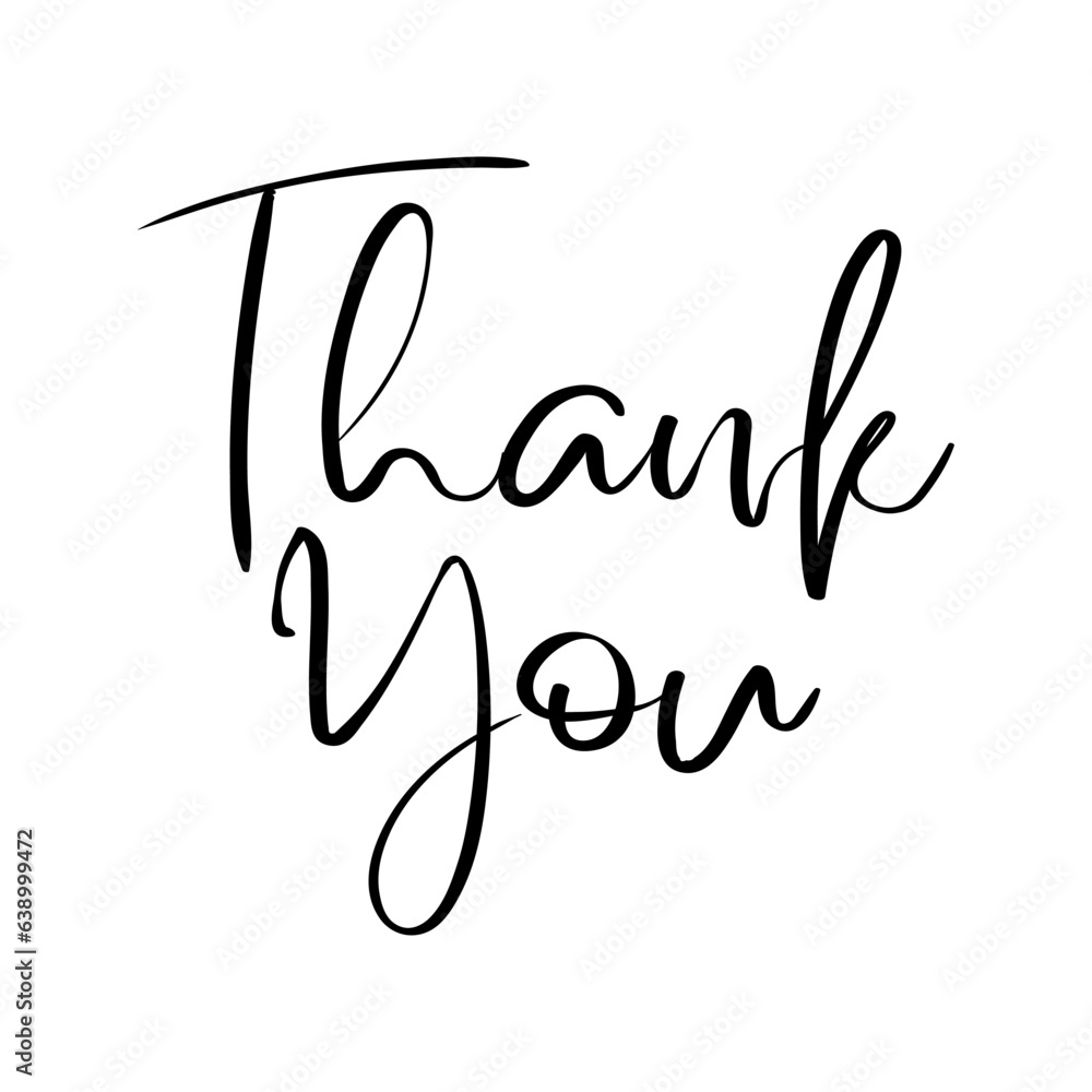 Obraz premium Thank you typography lettering vector.