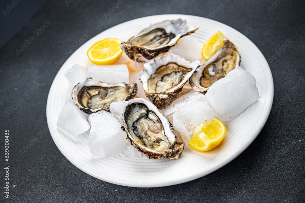 oyster seafood fresh meal oysters food snack on the table copy space food background rustic top view