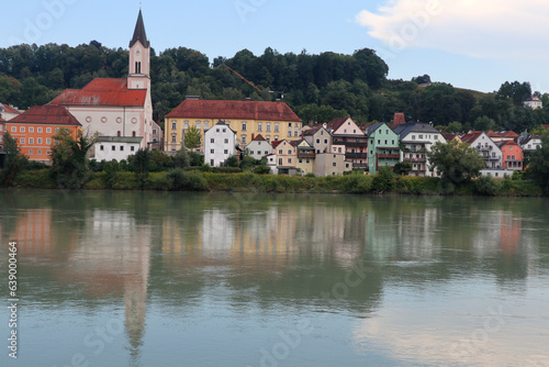 church on the river, Passau, Danube, Germany