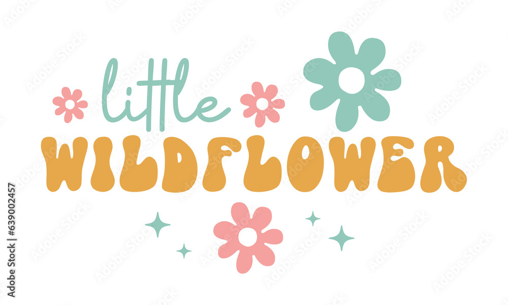 little wildflower Retro SVG.