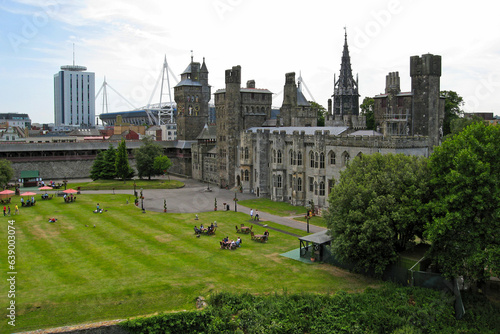 Mansion and Clock-Tower of the Cardiff Castle