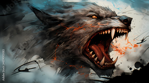 scary enraged werewolf  © Vilius