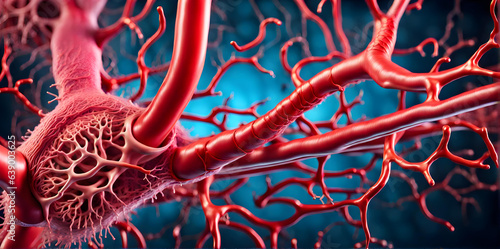 3D illustration of neurons, nerves, medical