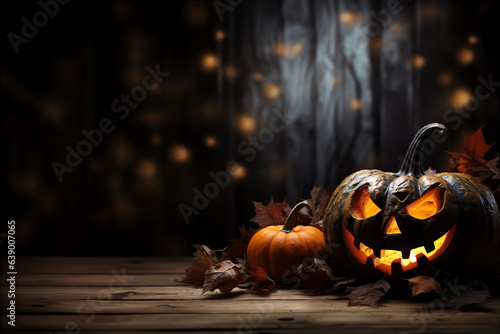 Halloween Pumpkin Scary Spooky Poster Background Wallpaper Illustration