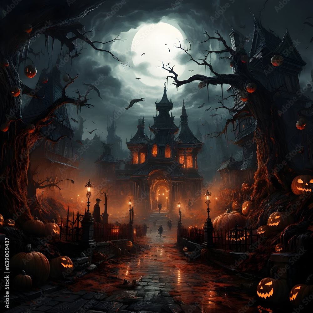Spooky Haunted House Halloween 