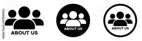  Trendy about us vector icons