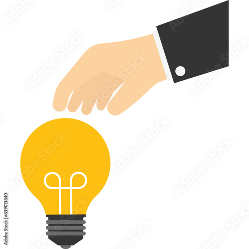 Thieves try to steal ideas, Vector illustration in flat style