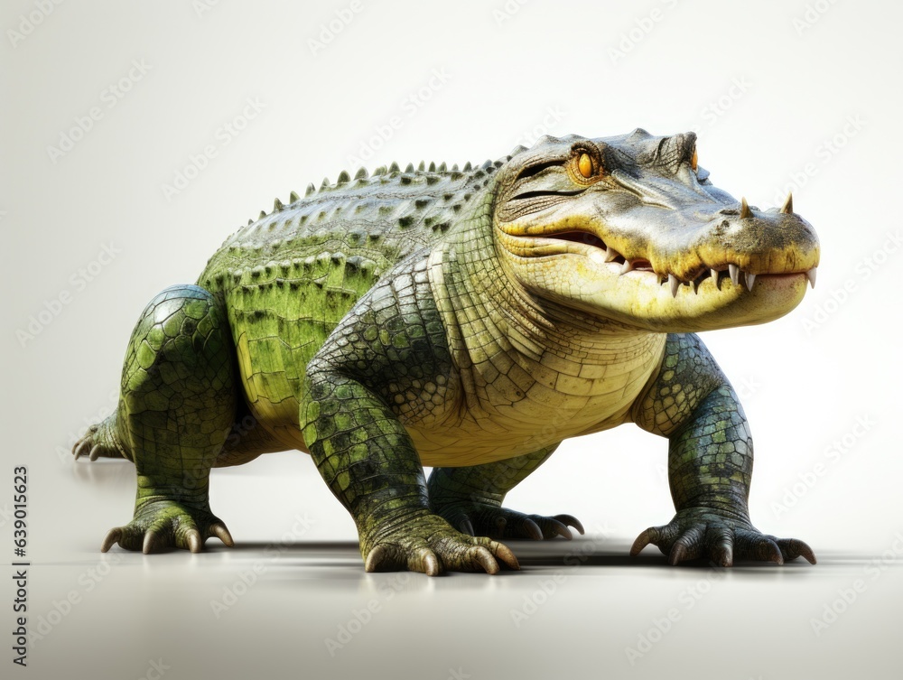 Obraz premium Crocodile isolated on a white background. Studio shot.