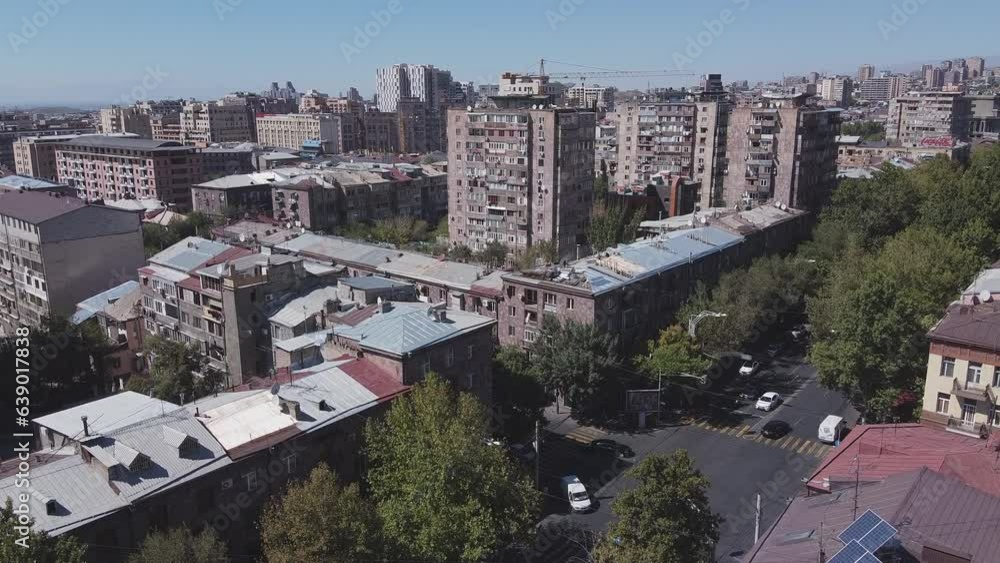 Yerevan, Armenia 25.09.2022 - Flying over the Yerevan - Drone Footage Yerevan, Armenia 25.09.2022 - Flying over the Yerevan - Drone Footage