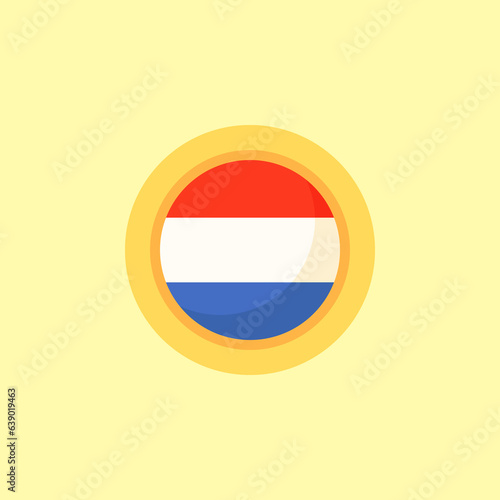 Netherlands or Heilbronn - Circular Flag