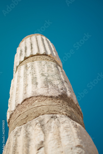 Column zoom ruins greece roman remains pillars rome enesco heritage monument photo