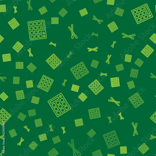 Set line Drum machine, and sticks on seamless pattern. Vector