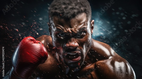 The face of a boxer who deftly dodges a punch, eyes locked on his opponent. © OKAN
