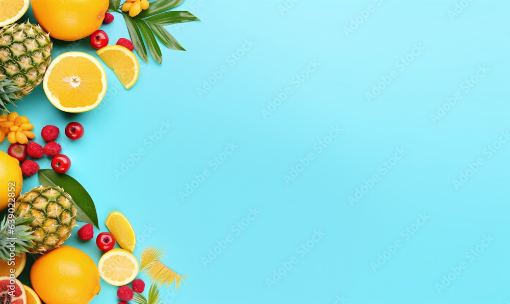 fruits background with copy space fruits background with copy space