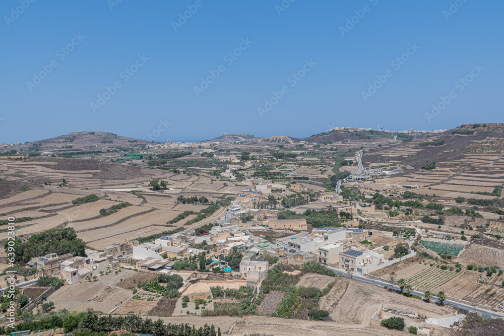View from the Cittadella, citadel of Victoria, Gozo Island, Malta