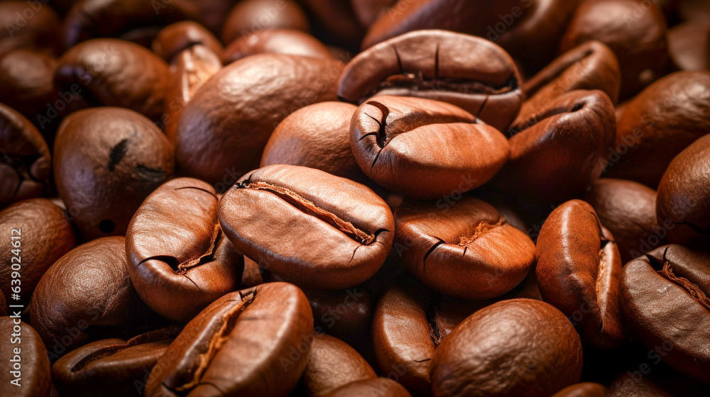 Macro Close-up of Coffee Beans Macro Close-up of Coffee Beans