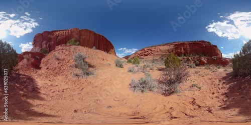 Escalante Utah Canyon on bright spring afternoon (Equirectangular 360 VR)