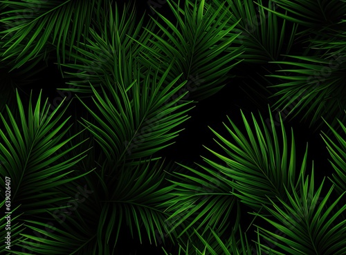 Green palm leaf pattern texture abstract background. Tropical palm leaves  floral pattern background. SEAMLESS PATTERN. SEAMLESS WALLPAPER.