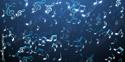 Musical note icons vector illustration. Sound
