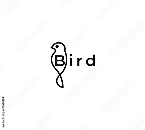 Bird abstract logo design, Bird logo design template with white background.