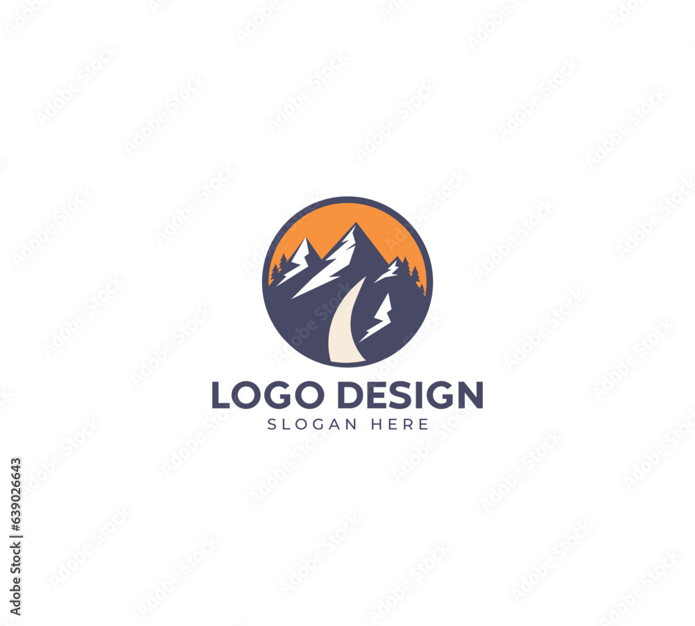Travel logo design, mountain logo design, river palm tree design on luxury background, sunset concept, travel logo design with black background Travel logo design, mountain logo design, river palm tree design on luxury background, sunset concept, travel logo design with black background