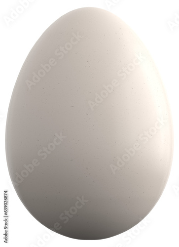 white chicken egg isolated on a transparent background