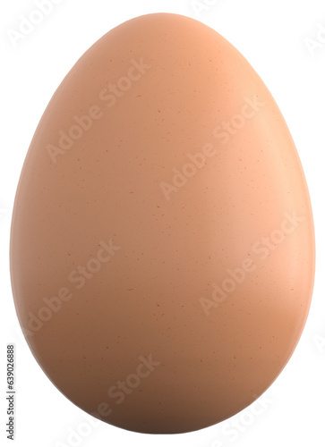 brown chicken egg isolated on a transparent background