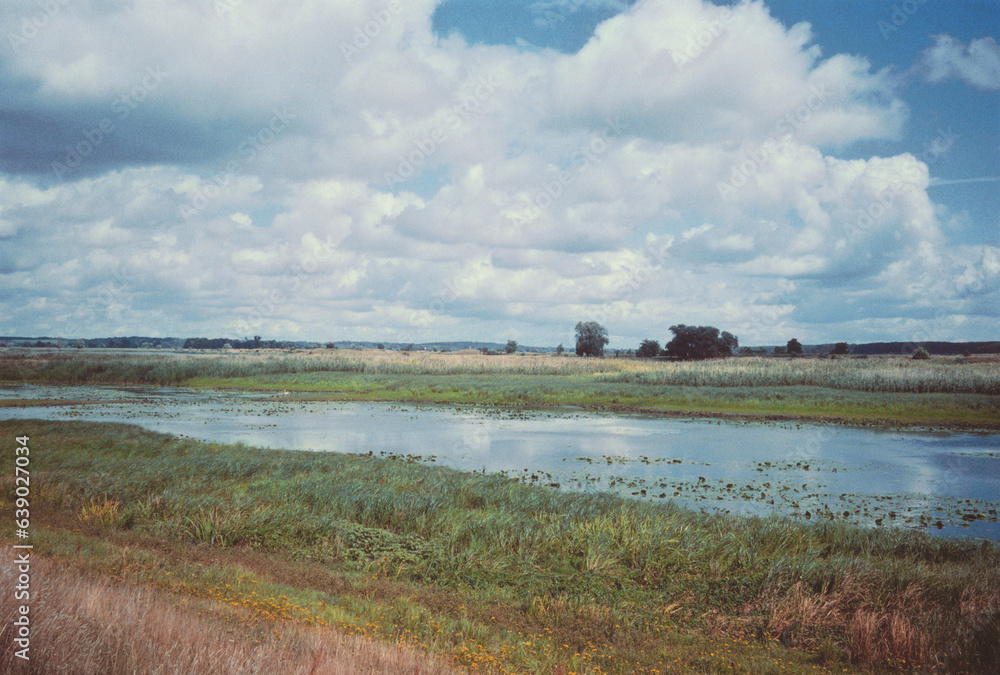 landscape with the river and a sky landscape with the river and a sky
